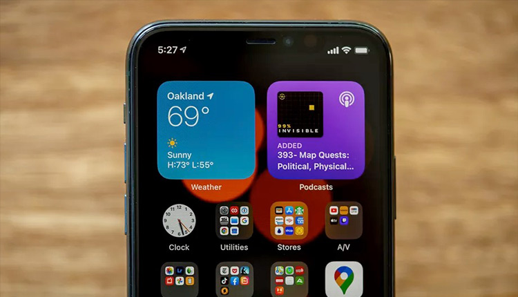 افزودن ویجت به صفحه اصلی آیفون